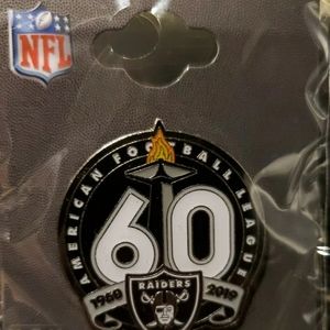 Oakland Raiders 60th anniversary pin